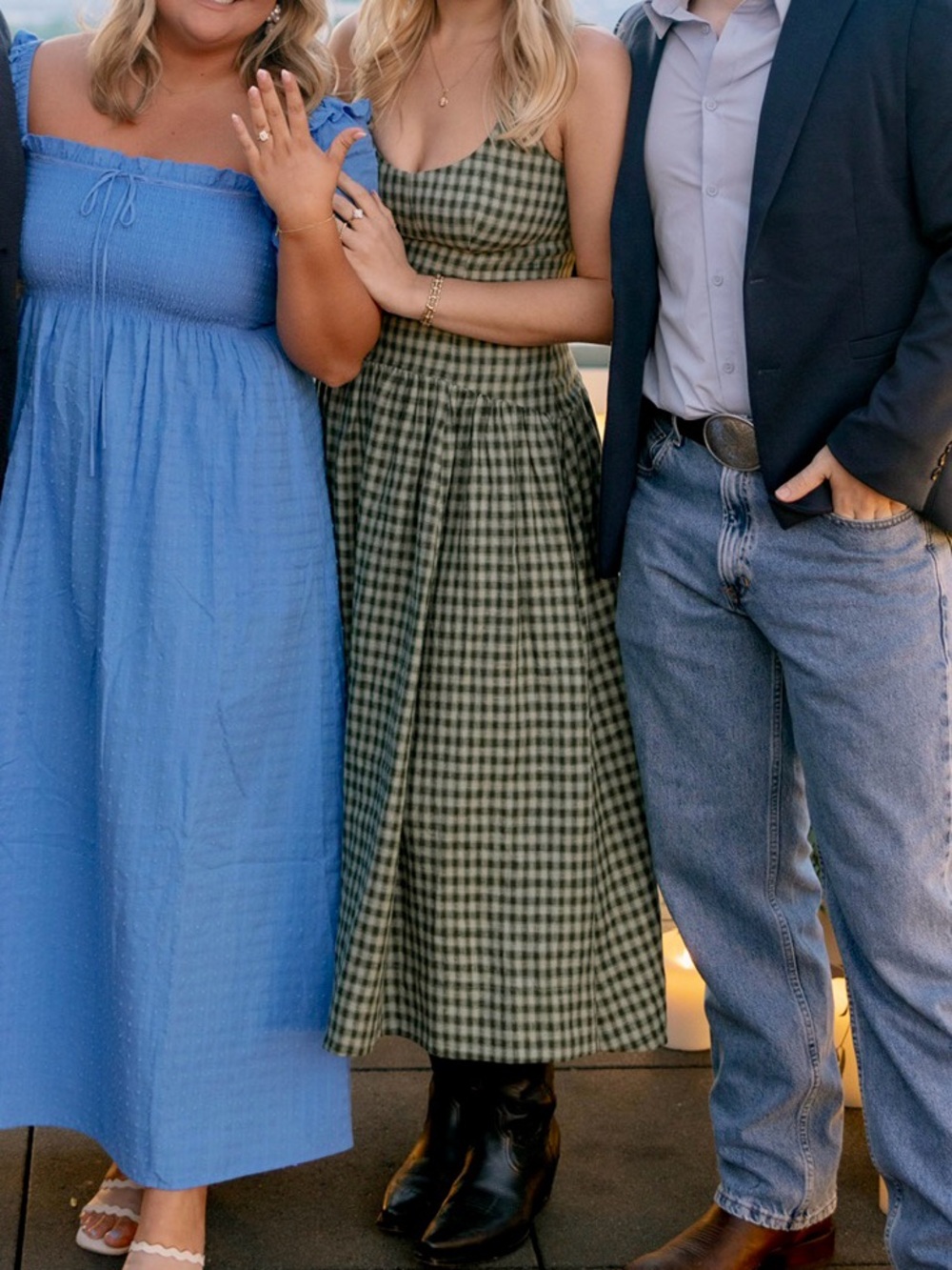 Reformation Green Gingham Midi Dress - Picture 8 of 9
